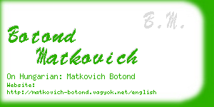 botond matkovich business card